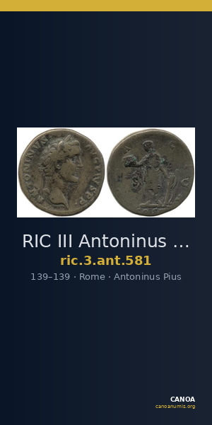 RIC III Antoninus Pius 581 — CANOA