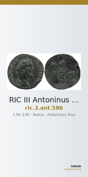 RIC III Antoninus Pius 586 — CANOA