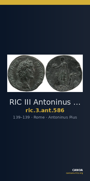 RIC III Antoninus Pius 586 — CANOA