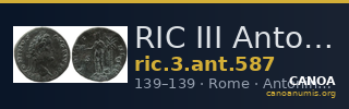 RIC III Antoninus Pius 587 — CANOA