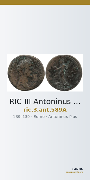 RIC III Antoninus Pius 589A — CANOA