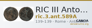 RIC III Antoninus Pius 589A — CANOA
