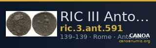 RIC III Antoninus Pius 591 — CANOA