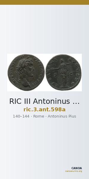 RIC III Antoninus Pius 598a — CANOA