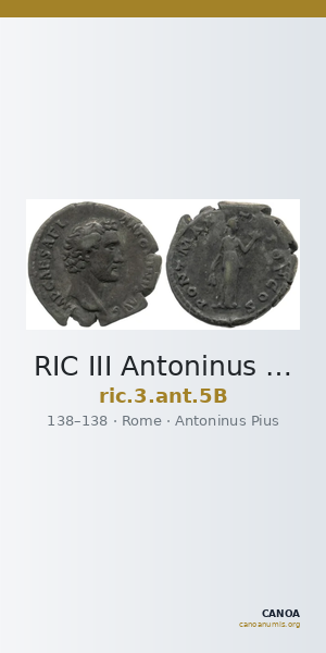 RIC III Antoninus Pius 5B — CANOA