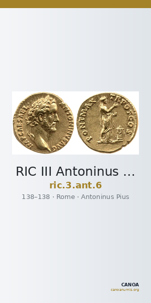 RIC III Antoninus Pius 6 — CANOA