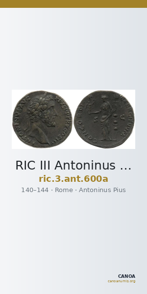 RIC III Antoninus Pius 600a — CANOA
