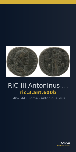 RIC III Antoninus Pius 600b — CANOA