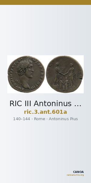 RIC III Antoninus Pius 601a — CANOA