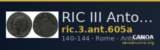 RIC III Antoninus Pius 605a — CANOA