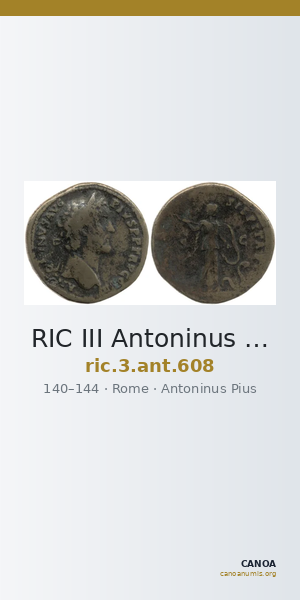 RIC III Antoninus Pius 608 — CANOA