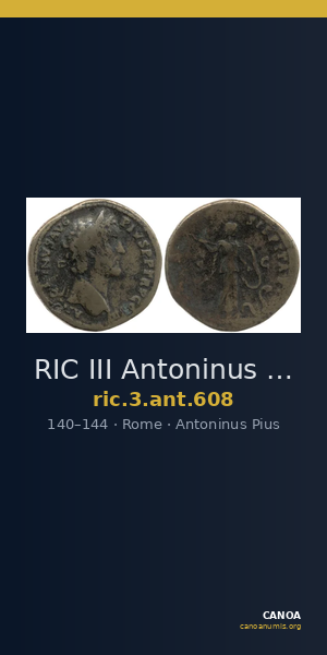 RIC III Antoninus Pius 608 — CANOA