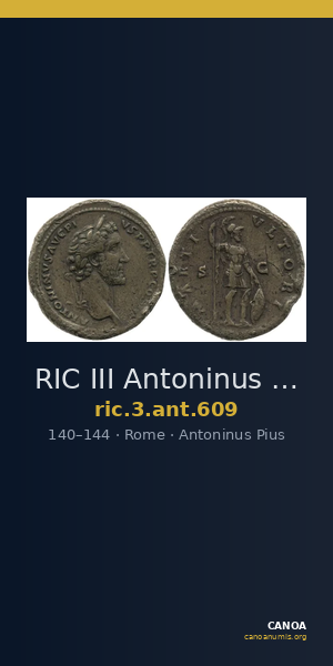 RIC III Antoninus Pius 609 — CANOA