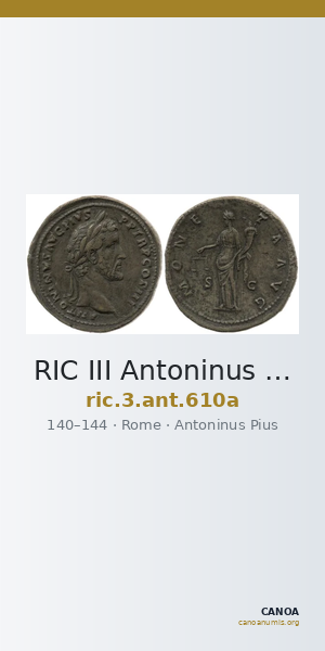 RIC III Antoninus Pius 610a — CANOA