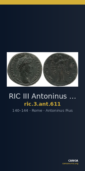 RIC III Antoninus Pius 611 — CANOA