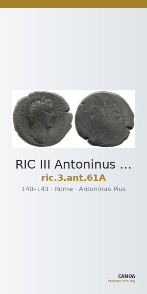 RIC III Antoninus Pius 61A — CANOA