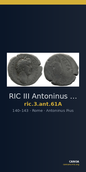 RIC III Antoninus Pius 61A — CANOA