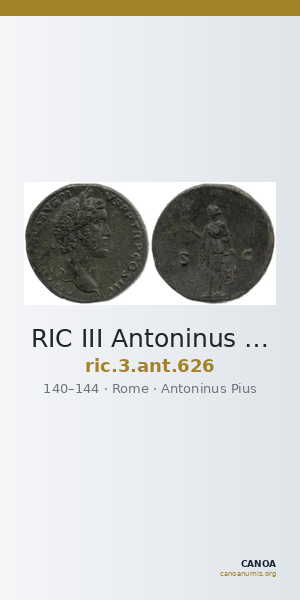RIC III Antoninus Pius 626 — CANOA