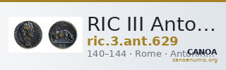 RIC III Antoninus Pius 629 — CANOA