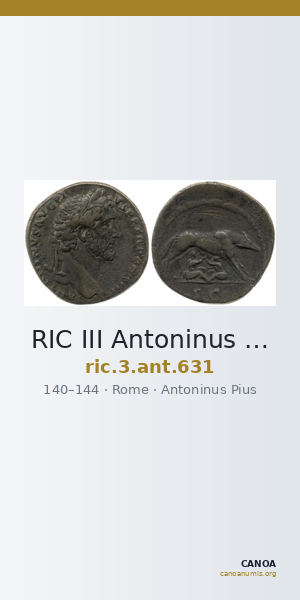 RIC III Antoninus Pius 631 — CANOA