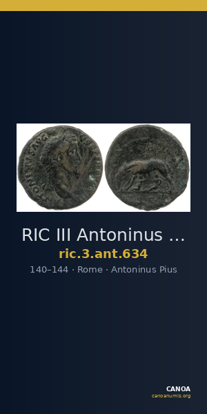 RIC III Antoninus Pius 634 — CANOA