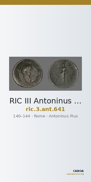 RIC III Antoninus Pius 641 — CANOA