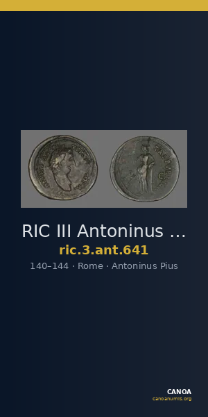 RIC III Antoninus Pius 641 — CANOA