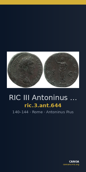 RIC III Antoninus Pius 644 — CANOA