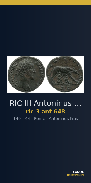RIC III Antoninus Pius 648 — CANOA
