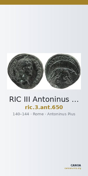 RIC III Antoninus Pius 650 — CANOA