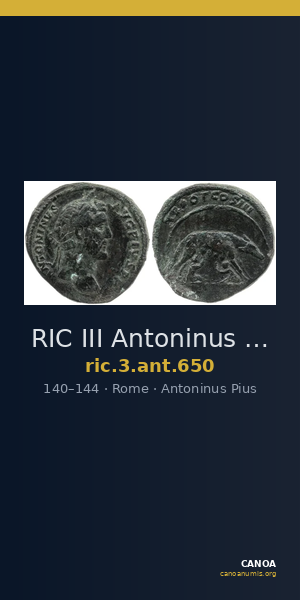RIC III Antoninus Pius 650 — CANOA
