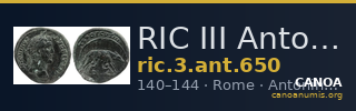 RIC III Antoninus Pius 650 — CANOA