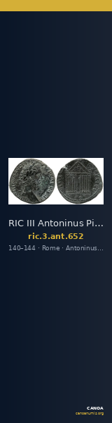 RIC III Antoninus Pius 652 — CANOA