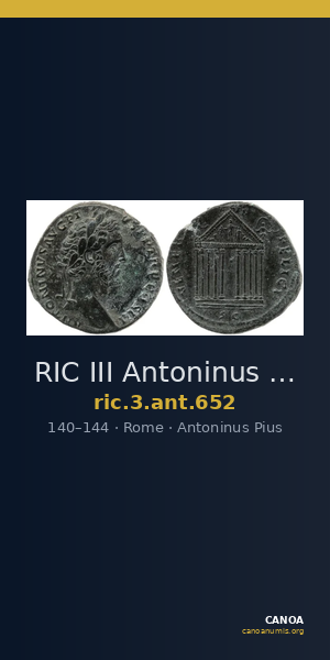 RIC III Antoninus Pius 652 — CANOA