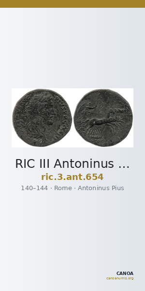 RIC III Antoninus Pius 654 — CANOA