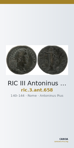 RIC III Antoninus Pius 658 — CANOA
