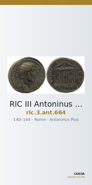 RIC III Antoninus Pius 664 — CANOA