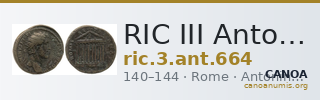 RIC III Antoninus Pius 664 — CANOA