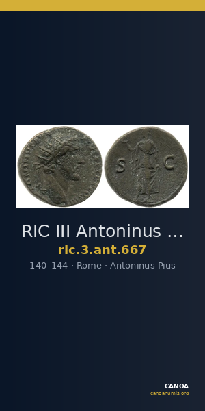 RIC III Antoninus Pius 667 — CANOA