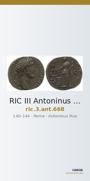 RIC III Antoninus Pius 668 — CANOA