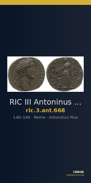 RIC III Antoninus Pius 668 — CANOA