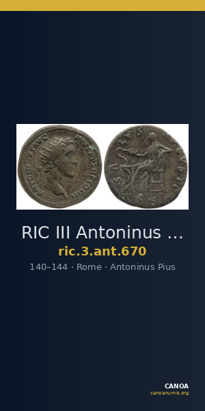 RIC III Antoninus Pius 670 — CANOA