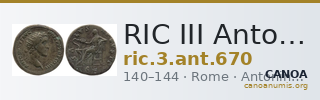 RIC III Antoninus Pius 670 — CANOA