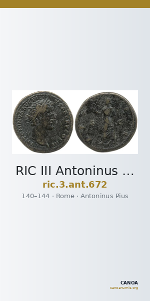 RIC III Antoninus Pius 672 — CANOA