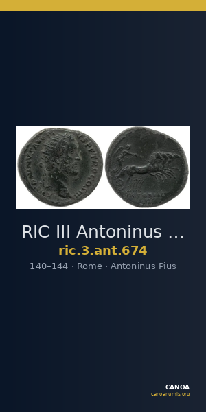 RIC III Antoninus Pius 674 — CANOA