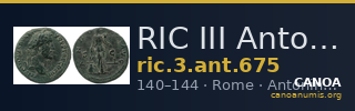 RIC III Antoninus Pius 675 — CANOA