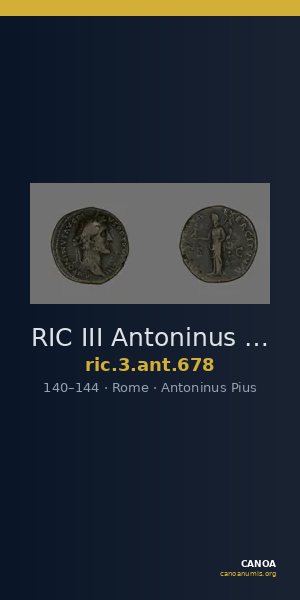 RIC III Antoninus Pius 678 — CANOA