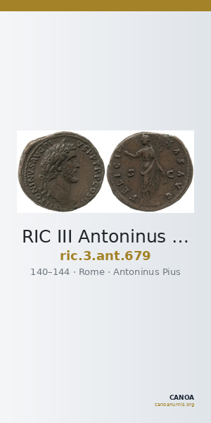 RIC III Antoninus Pius 679 — CANOA