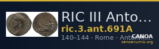 RIC III Antoninus Pius 691A — CANOA
