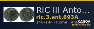 RIC III Antoninus Pius 693A — CANOA